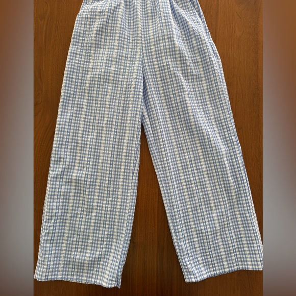 Hayden Girls Blue and White Gingham Jumpsuit - Picture 2 of 5